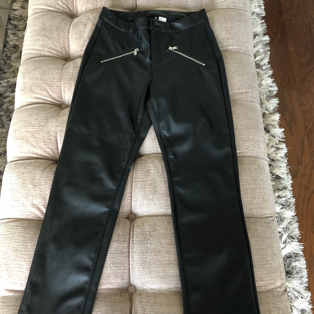 faux ankle leather pants BRAND NEW
